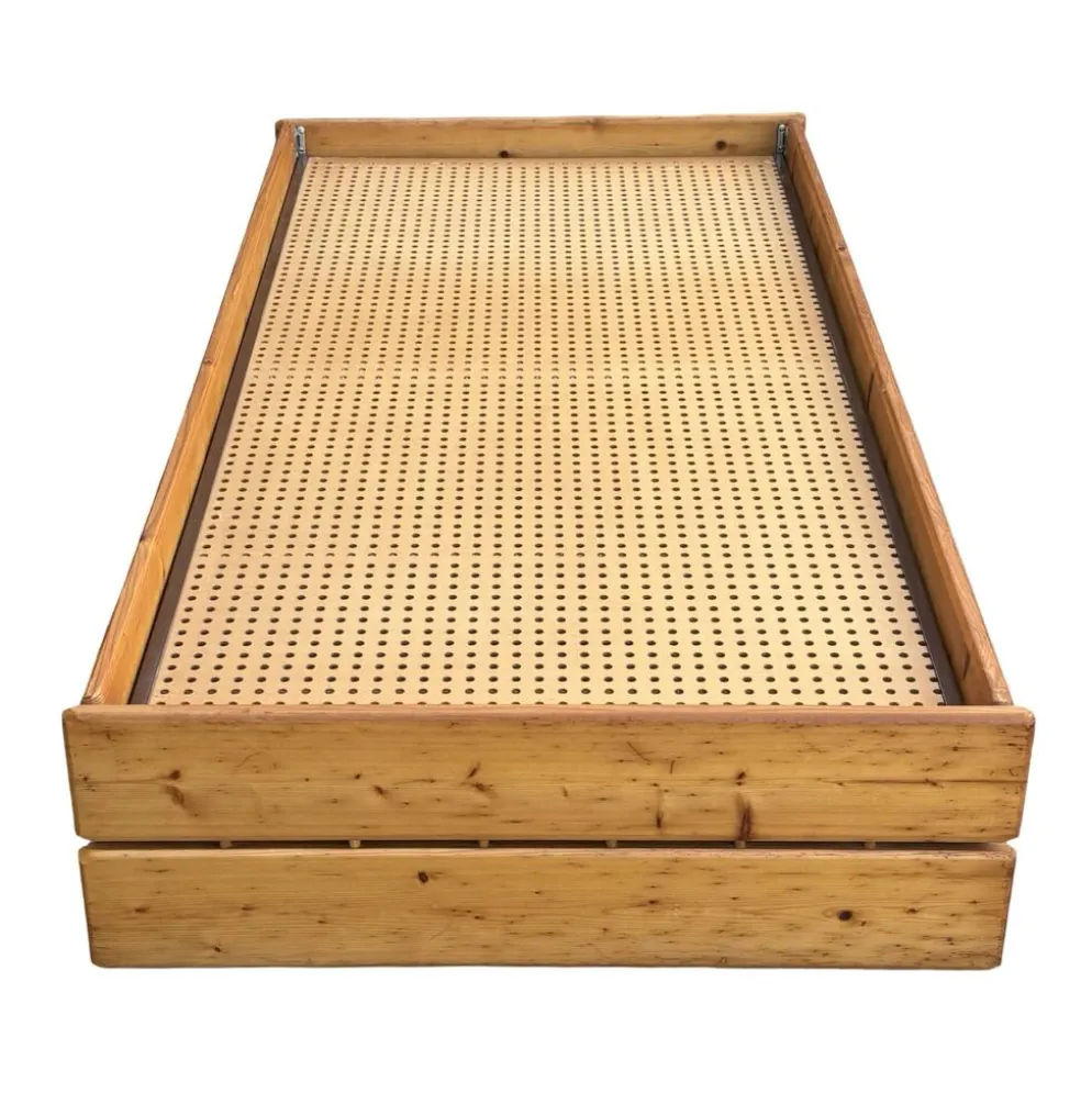 Daybed en pin avec tiroirs, années 50