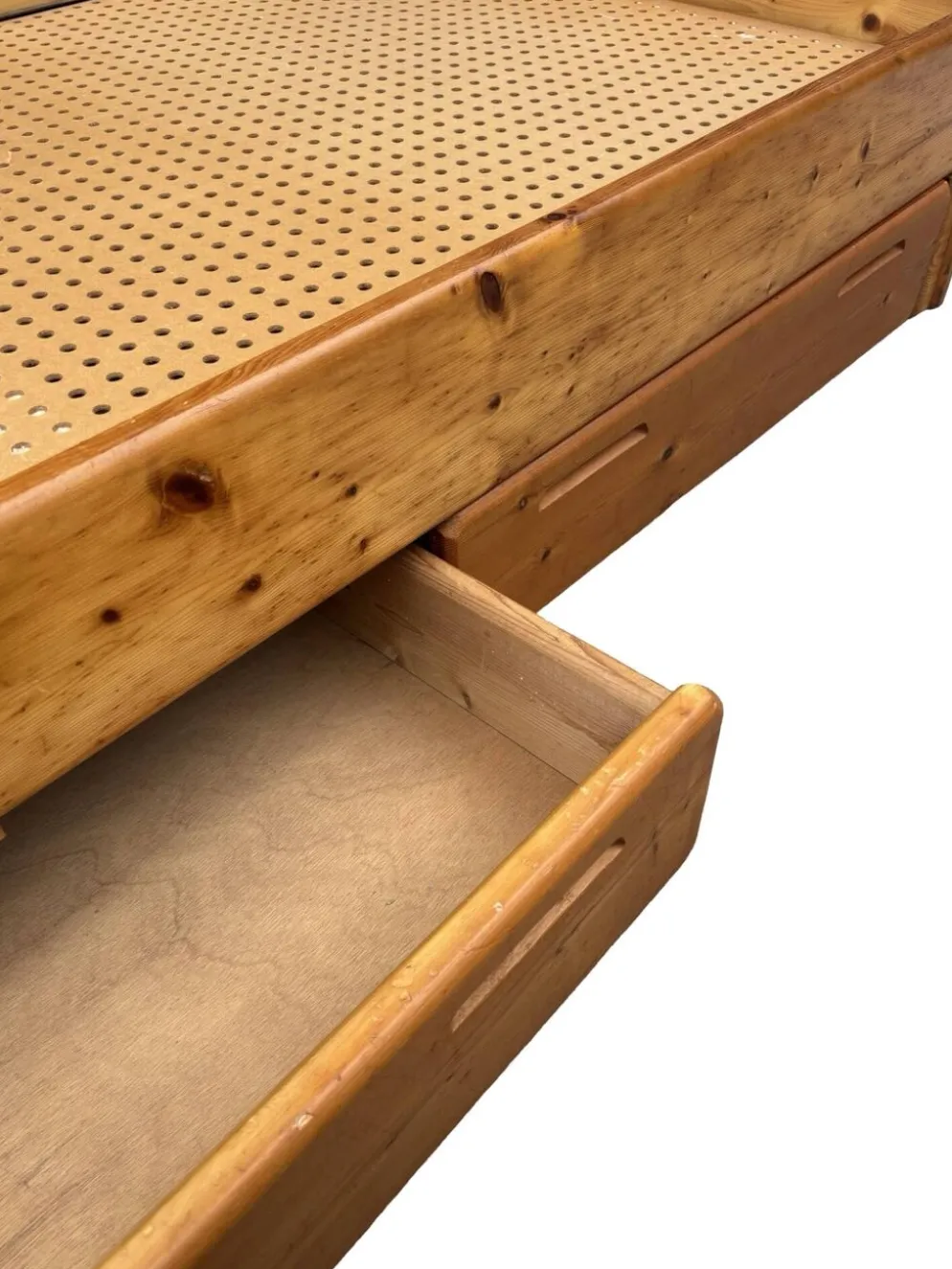 Daybed en pin avec tiroirs, années 50