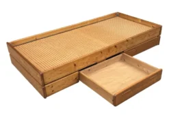 Daybed en pin avec tiroirs, années 50