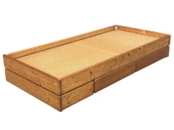 Daybed en pin avec tiroirs, années 50