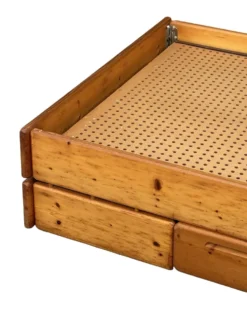 Daybed en pin avec tiroirs, années 50