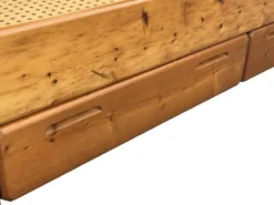 Daybed en pin avec tiroirs, années 50