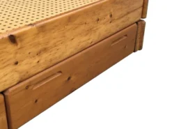 Daybed en pin avec tiroirs, années 50