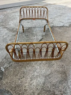 Day-bed ondaflex bambou et rotin 1960