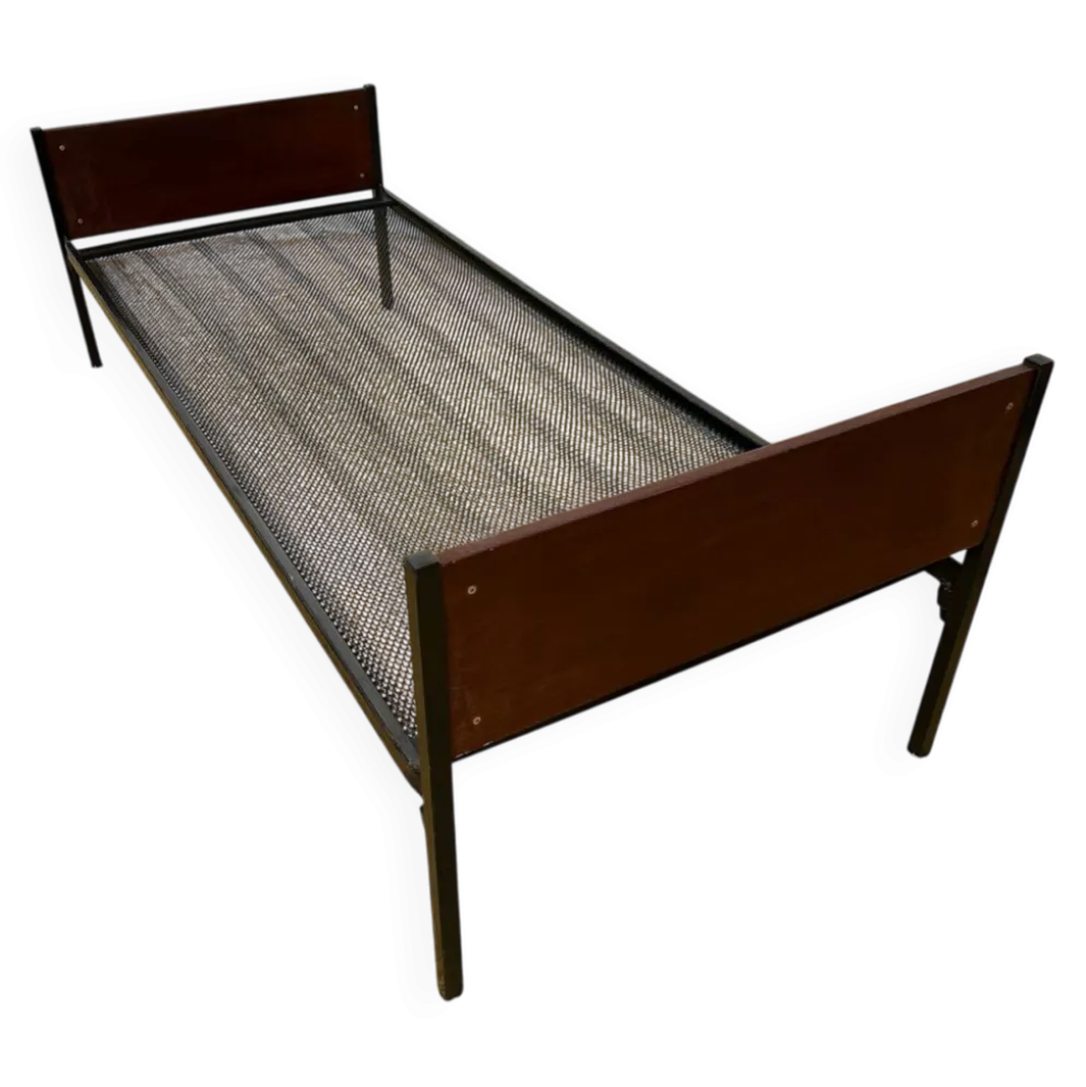 Daybed ou lit simple scandinave placage teck