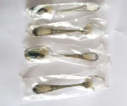 Deetjen lot de 6 cuillères à café ou dessert en métal argenté rubans croisés neuf 14,5 cm