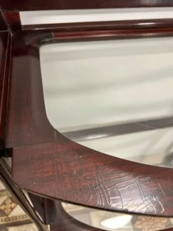 Desserte acajou et verre années 50
