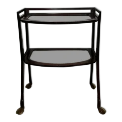 Desserte acajou et verre années 50