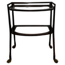 Desserte acajou et verre années 50