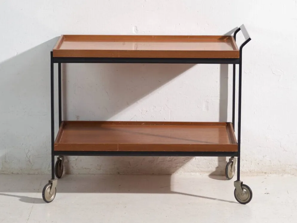 Desserte ancienne OPAL en bois – Allemagne, vers 1960