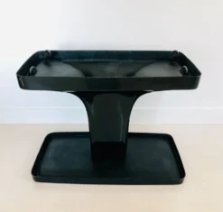 Desserte brun-noir en fibre de verre Astarte éditeur, Italie années 70
