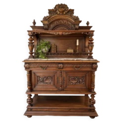 Desserte - Buffet ancien en noyer Henri II XIXeme