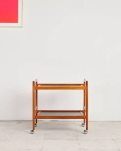 Desserte, chariot de bar en teck, Dyrlund, milieu du XXe siècle