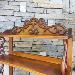 Desserte console ancienne noyer blond massif
