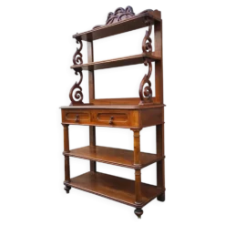 Desserte console ancienne noyer blond massif