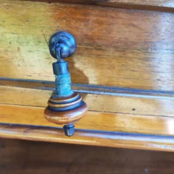 Desserte console ancienne noyer blond massif