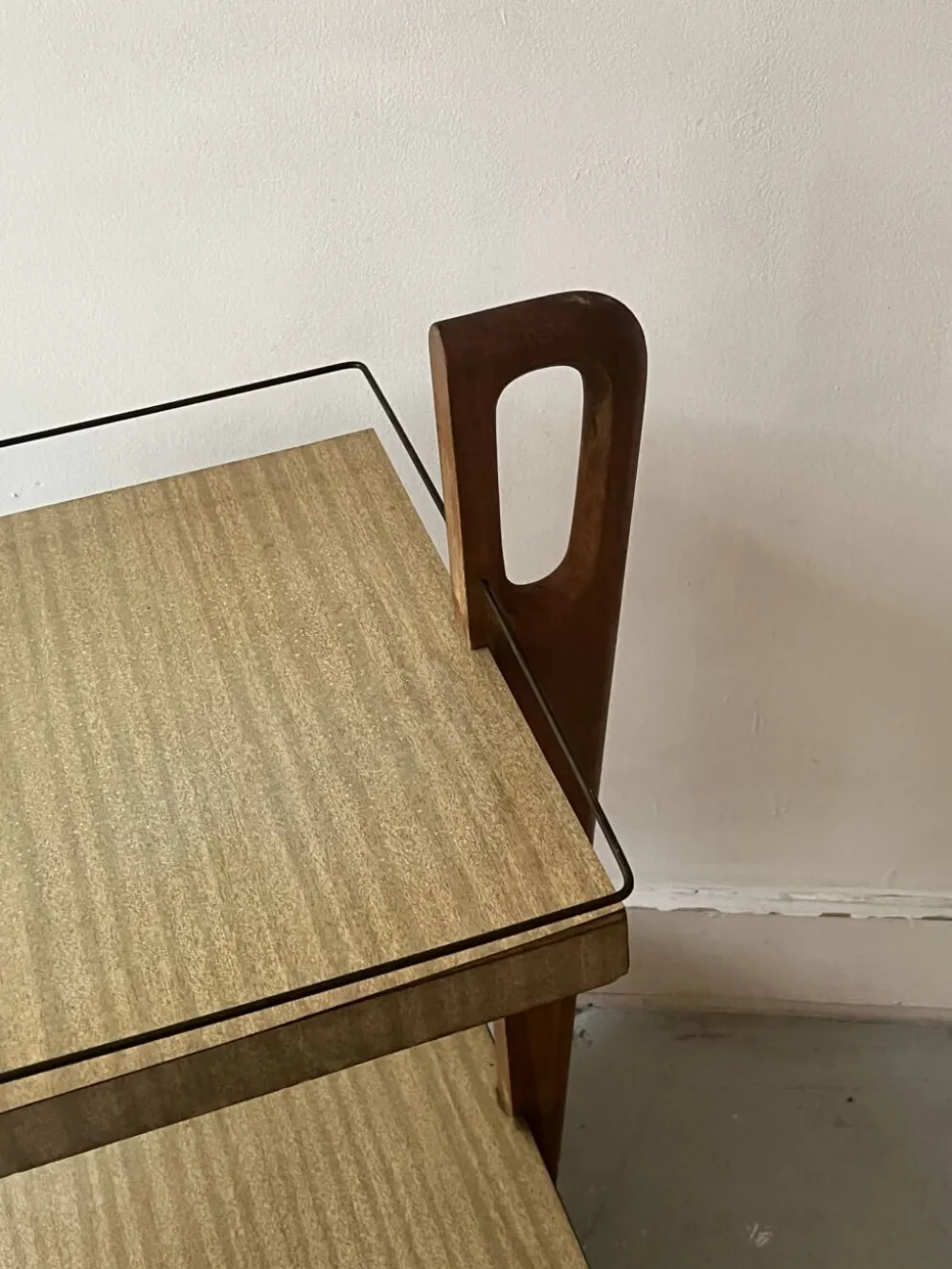 Desserte de bar en bois, France design 1950