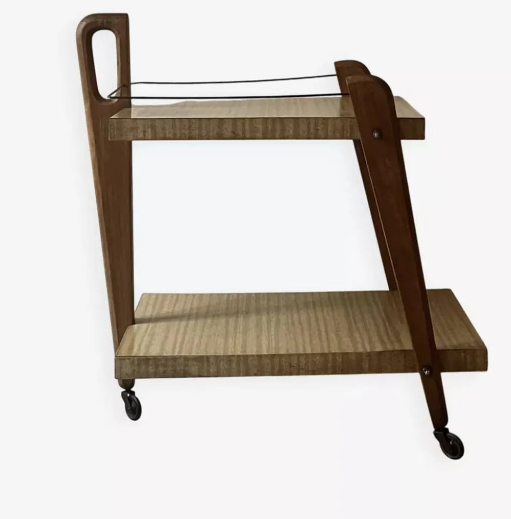 Desserte de bar en bois, France design 1950