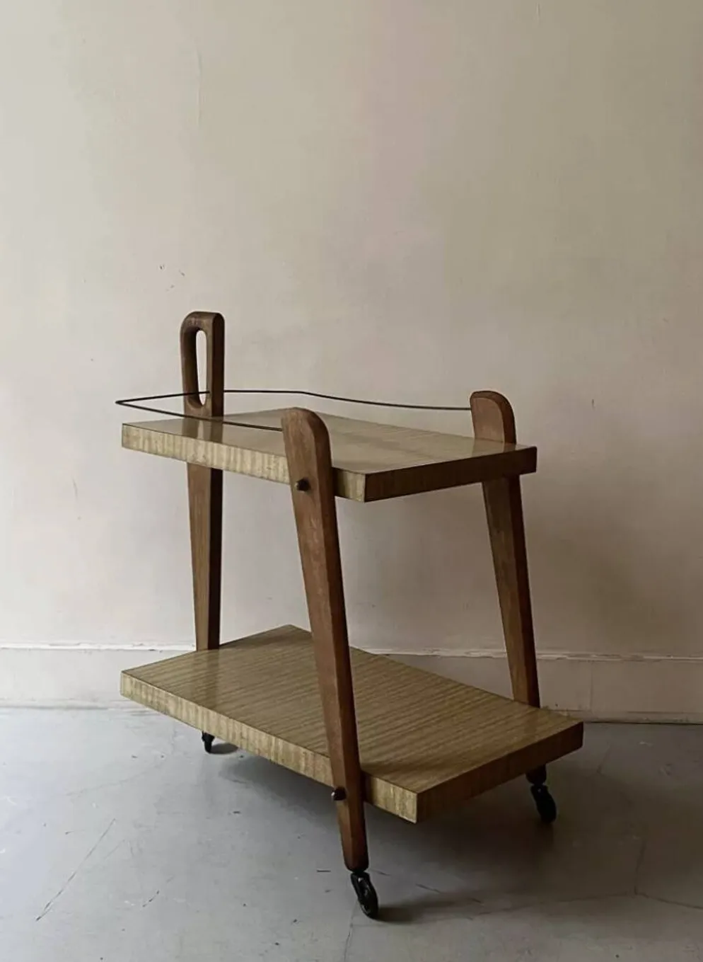 Desserte de bar en bois, France design 1950