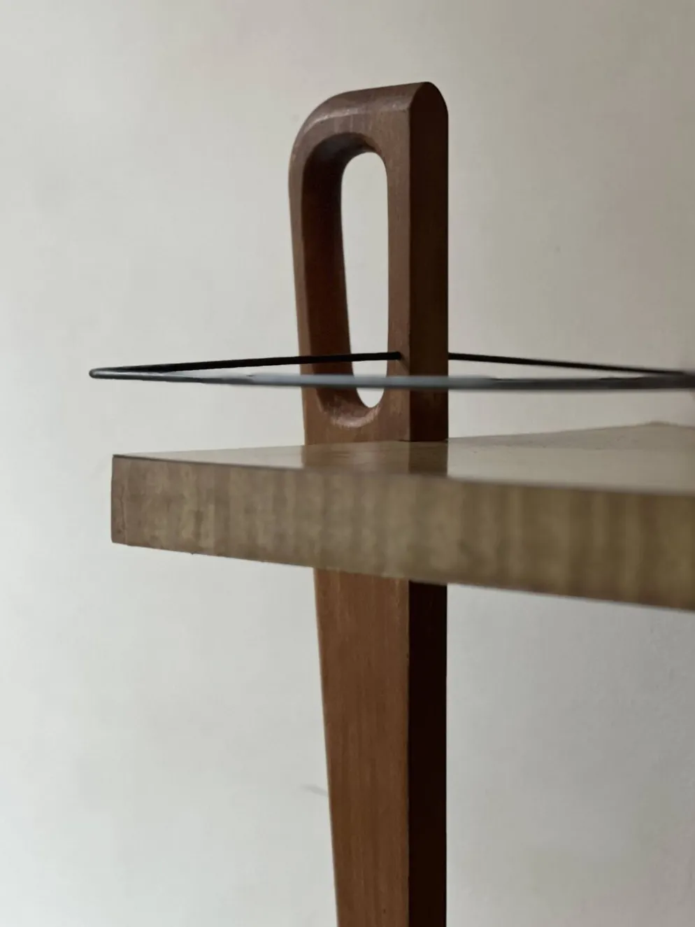 Desserte de bar en bois, France design 1950
