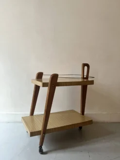 Desserte de bar en bois, France design 1950