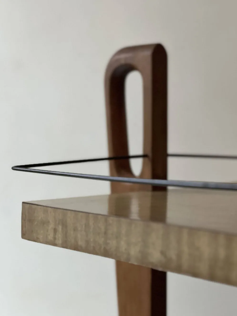 Desserte de bar en bois, France design 1950