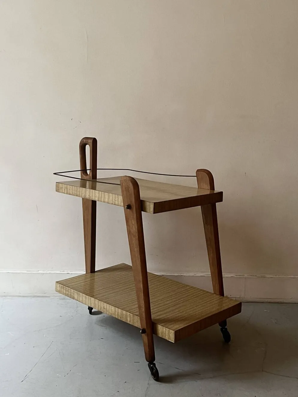 Desserte de bar en bois, France design 1950