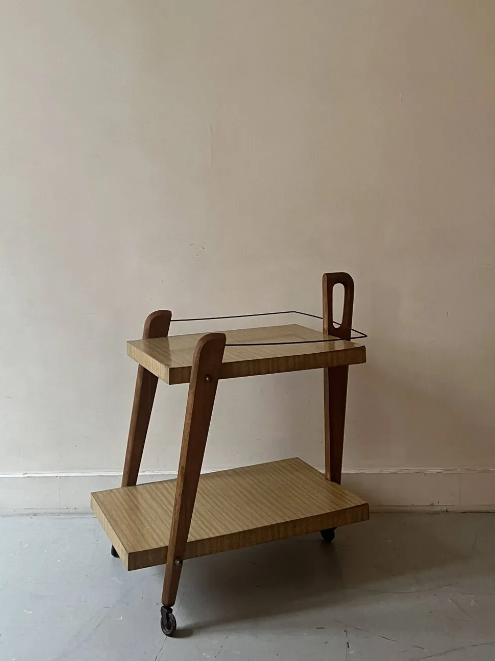 Desserte de bar en bois, France design 1950