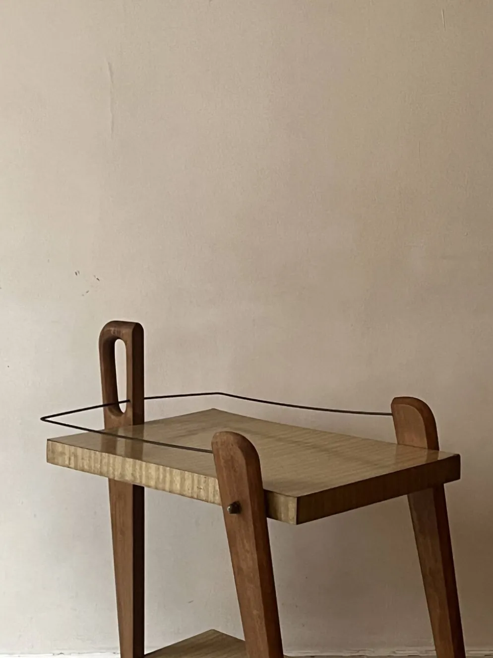Desserte de bar en bois, France design 1950
