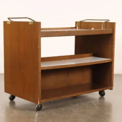 Desserte de cuisine vintage en stratifié et placage de noyer, design années 1970