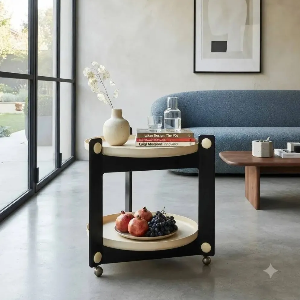 Desserte de cuisine vintage Guzzini, design Luigi Massoni, Italie, années 1970