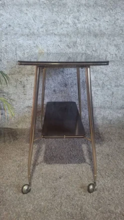 Desserte en laiton et formica annees 50/60