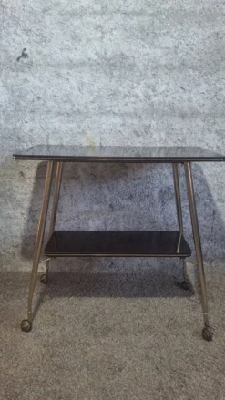 Desserte en laiton et formica annees 50/60