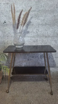 Desserte en laiton et formica annees 50/60