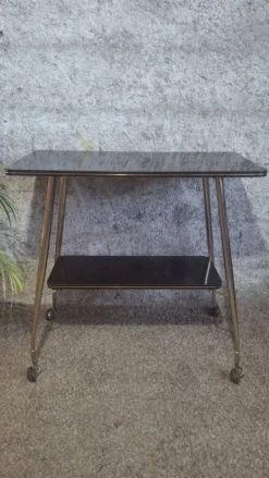 Desserte en laiton et formica annees 50/60