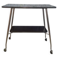 Desserte en laiton et formica annees 50/60