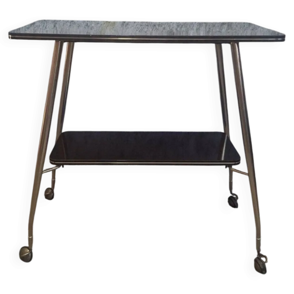 Desserte en laiton et formica annees 50/60