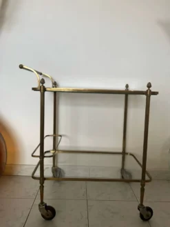Desserte en laiton vintage