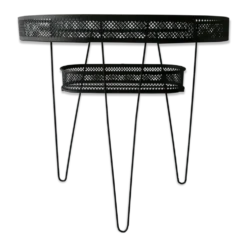 Desserte en métal noir, années 60
