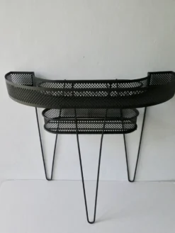 Desserte en métal noir, années 60