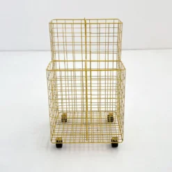 Desserte jaune en métal, 1980