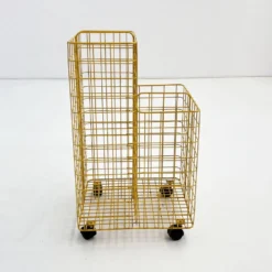 Desserte jaune en métal, 1980