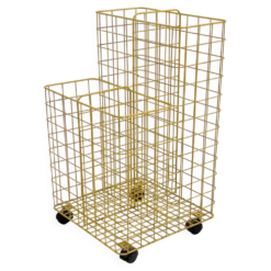 Desserte jaune en métal, 1980