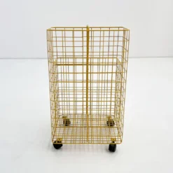 Desserte jaune en métal, 1980