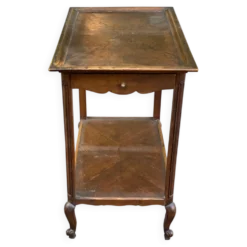 Desserte Louis XV avec 2 tiroirs en bois massif du 19ème
