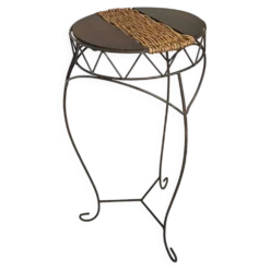 Desserte métal et corde tressée