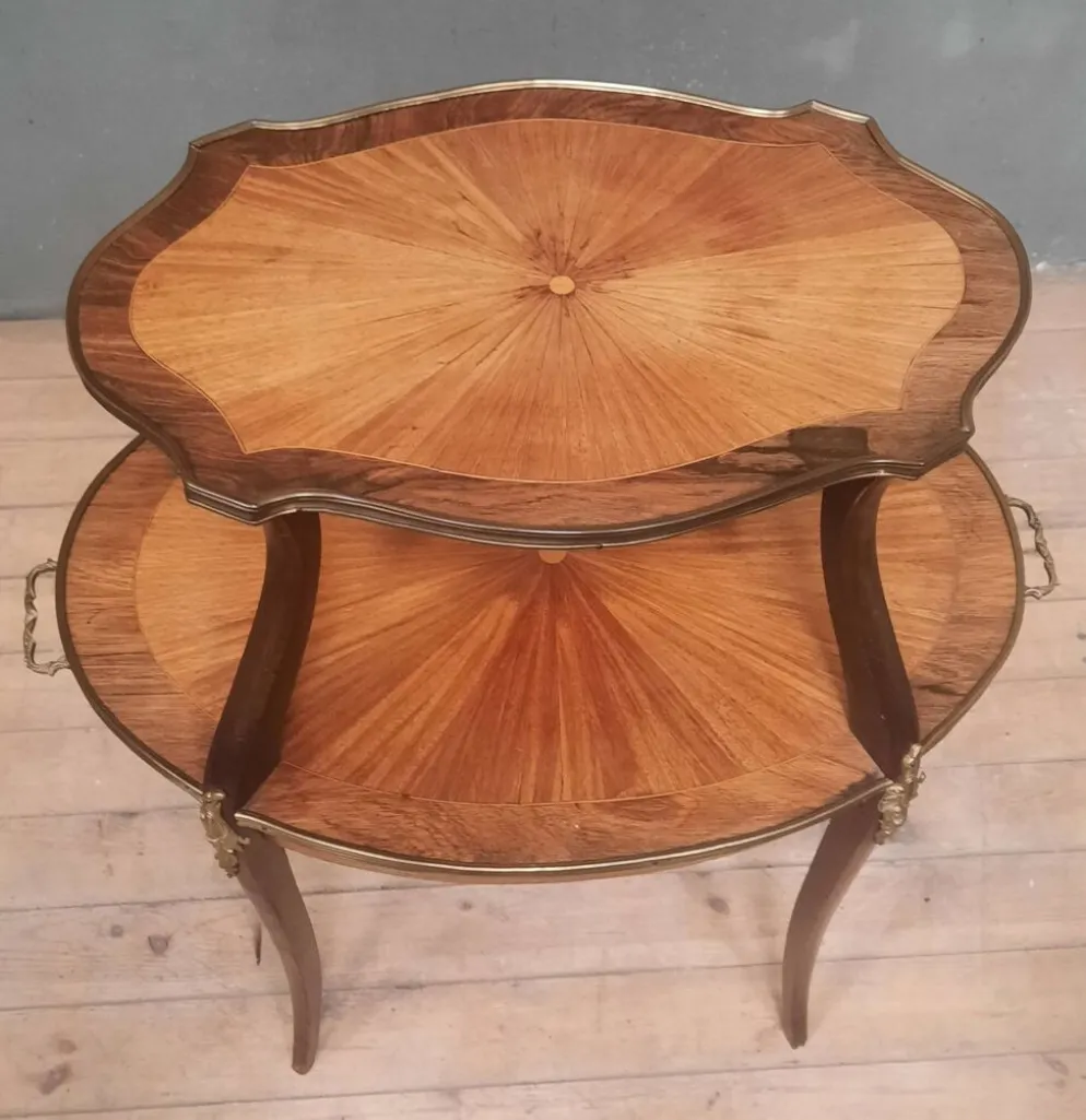 Desserte à 2 plateaux 1900 style Louis XV
