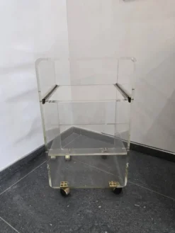 Desserte roulante en plexiglas – Marais International – années 1970-1980