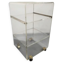 Desserte roulante en plexiglas – Marais International – années 1970-1980