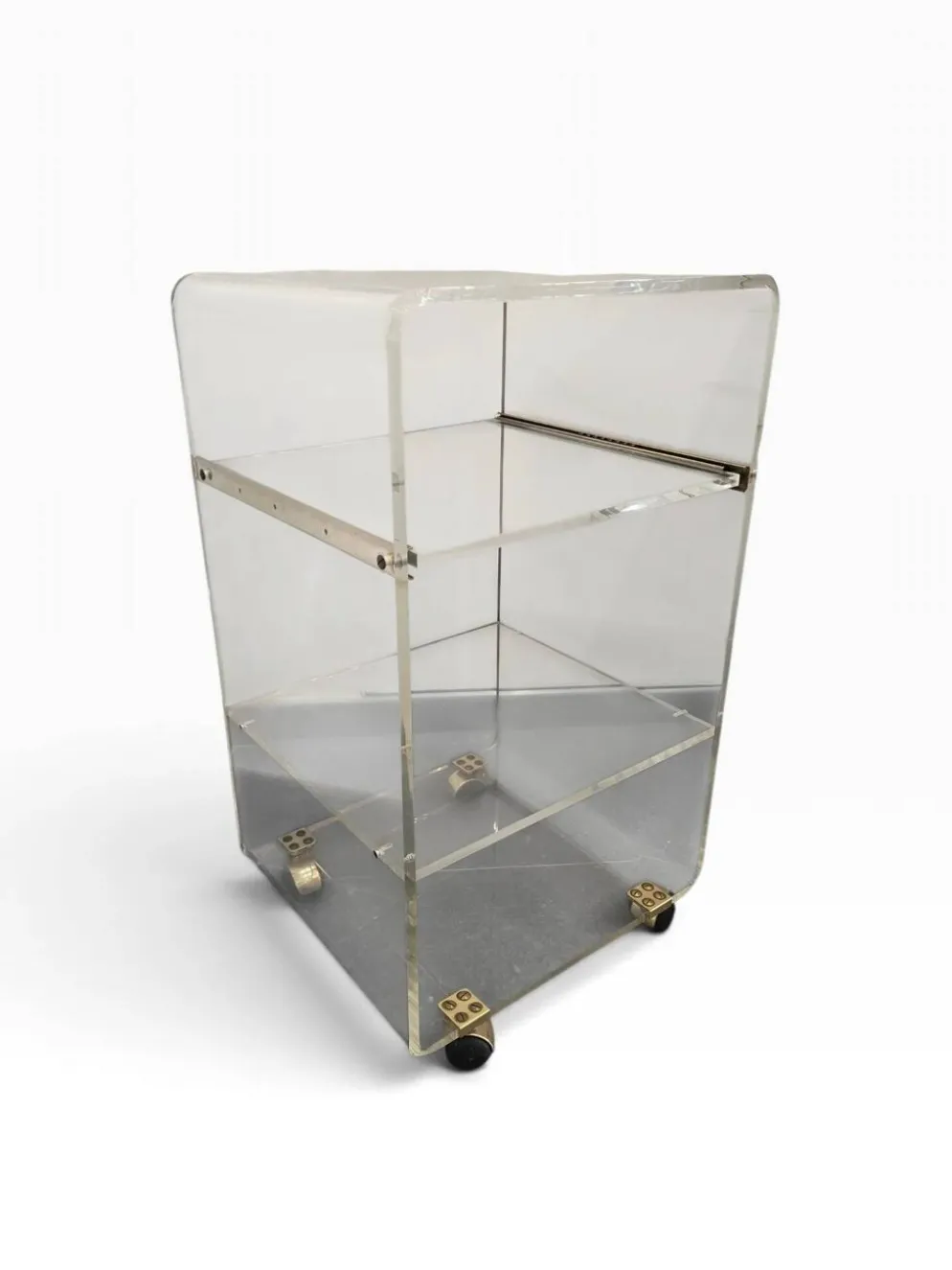 Desserte roulante en plexiglas – Marais International – années 1970-1980